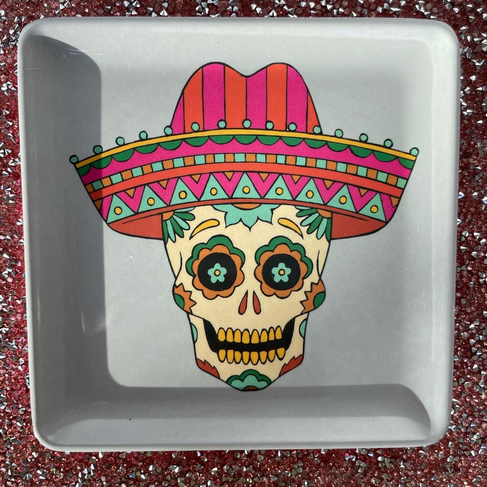 Day of the Dead Square Dish